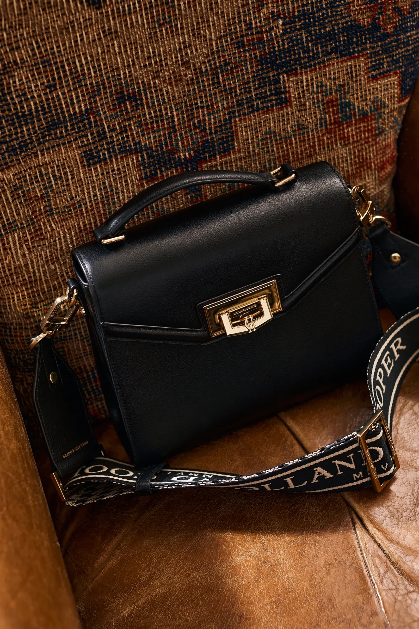 Holland Cooper The Perfect Gesture|Gifts For Her-Abbot Bag Strap Ecru Houndstooth