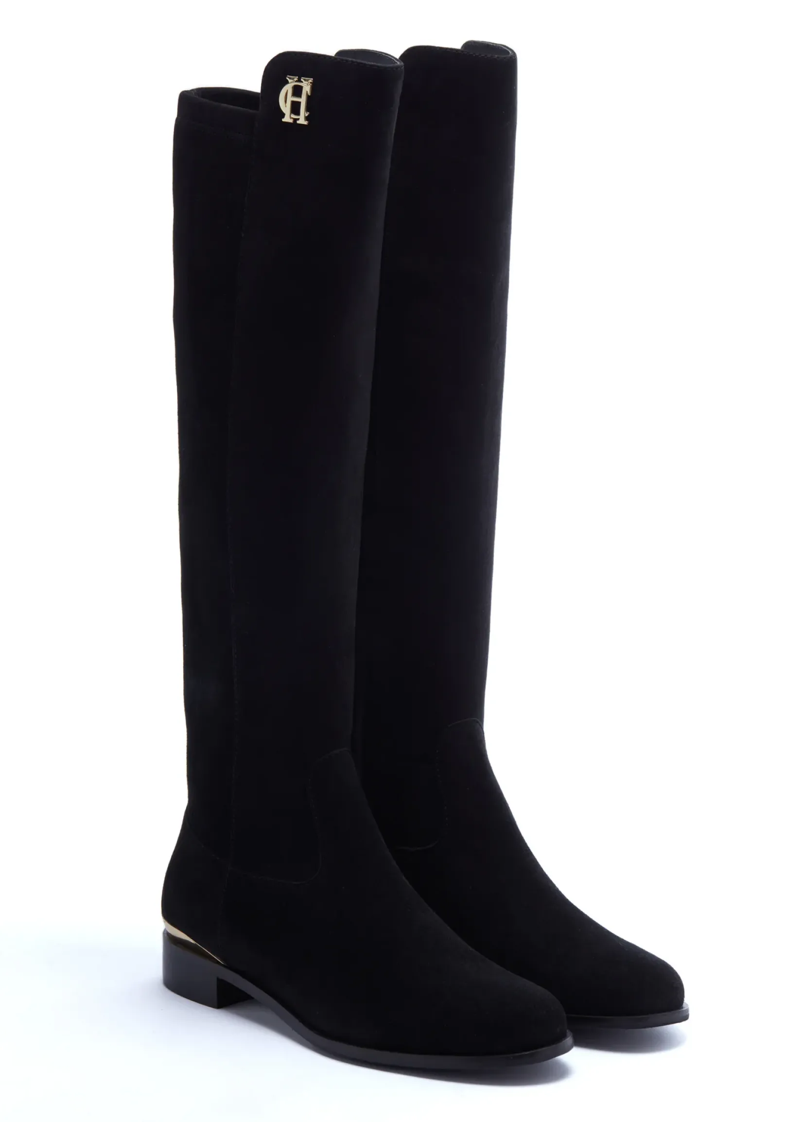 Holland Cooper Gifts For Her|Footwear-Albany Knee Boot Black