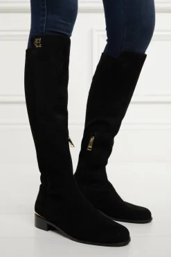 Holland Cooper Gifts For Her|Footwear-Albany Knee Boot Black