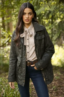 Holland Cooper Jackets|Country Collection-Alma Wax Artillery Jacket