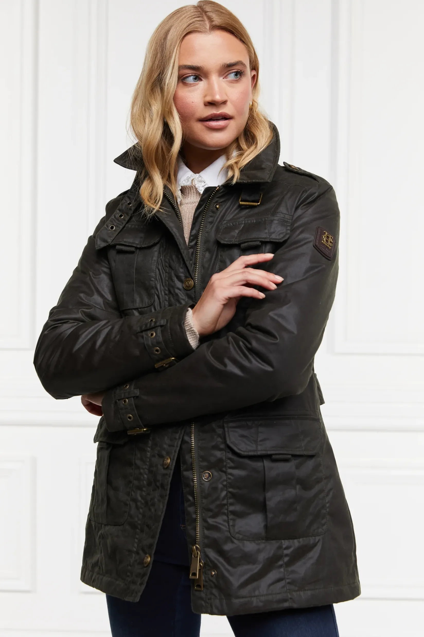 Holland Cooper Jackets|Country Collection-Alma Wax Artillery Jacket