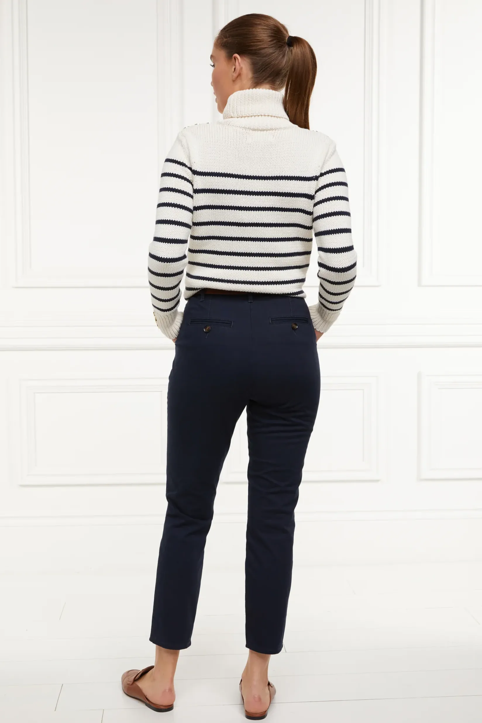 Holland Cooper Trousers-Arnesby Chino Ink Navy