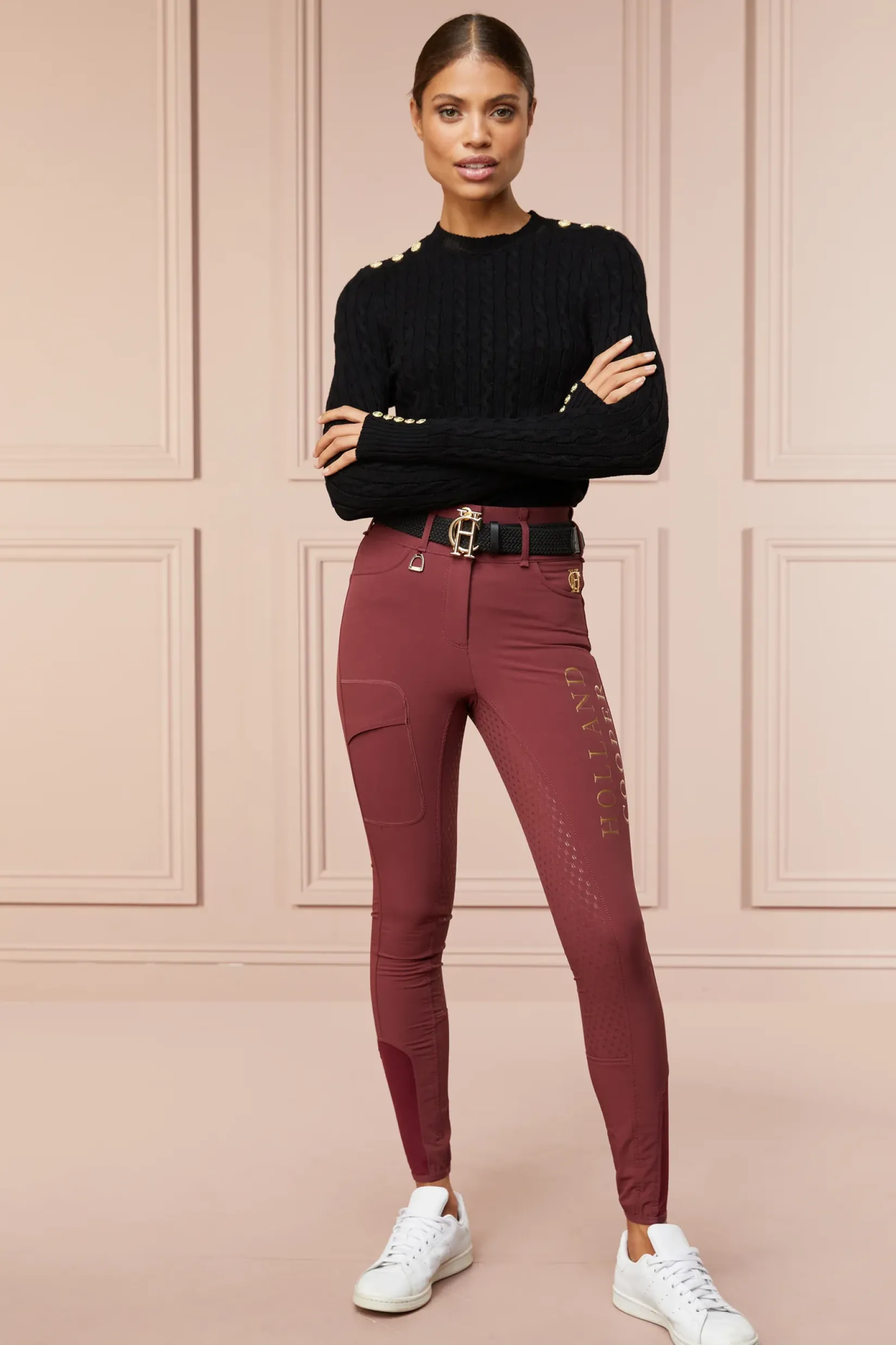 Holland Cooper Breeches|Training Wear-Ascot Breeches Burgundy