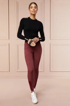 Holland Cooper Breeches|Training Wear-Ascot Breeches Burgundy