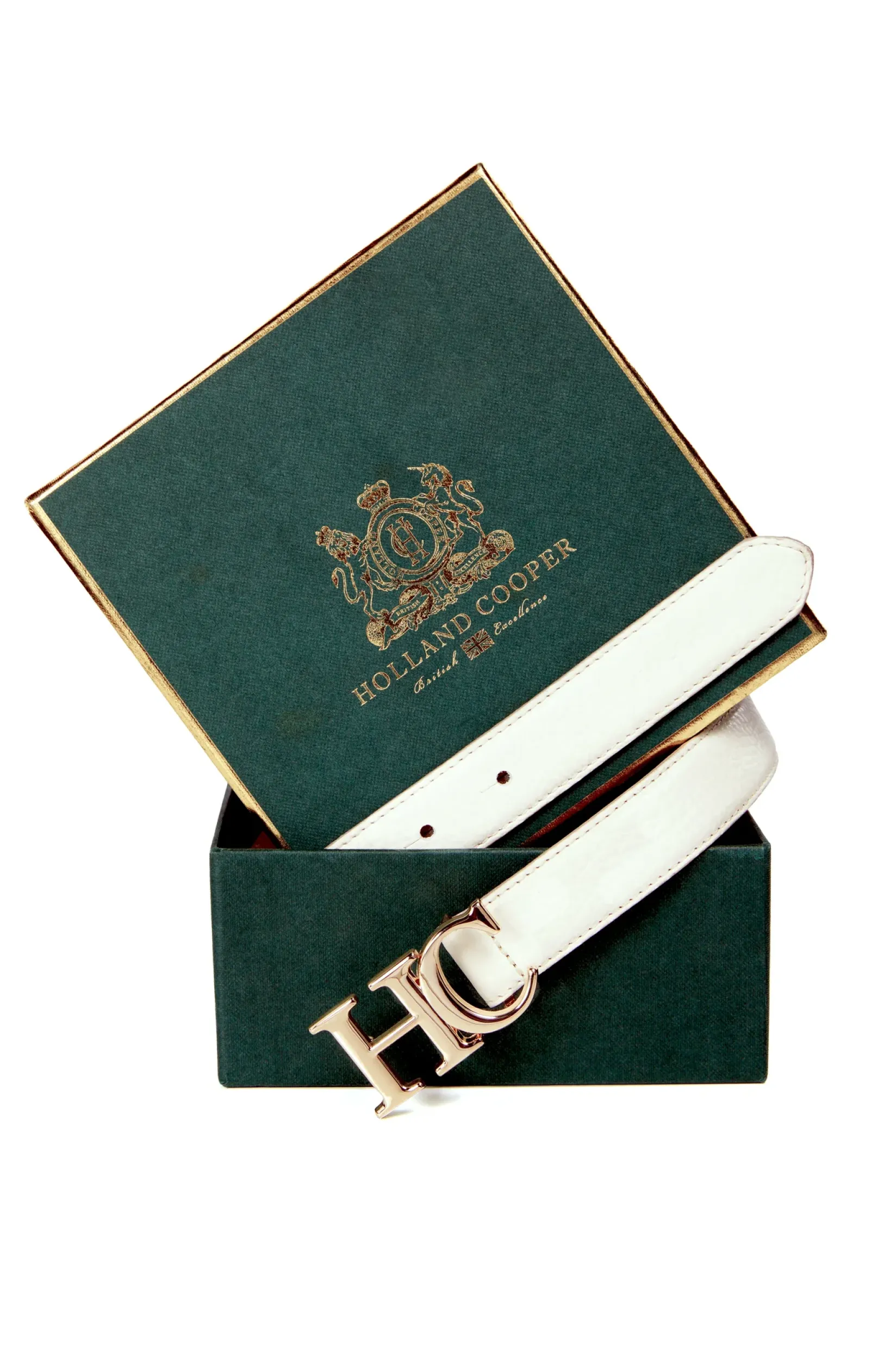 Holland Cooper The Perfect Gesture|Accessories-Atelier Slim Logo Belt Off White