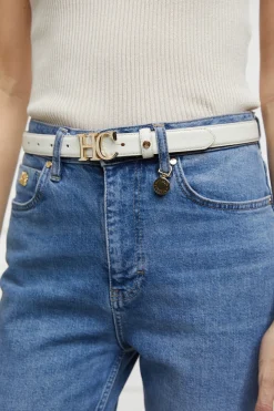 Holland Cooper Gifts For Her|Belts-Atelier Ultra Slim Belt Off White