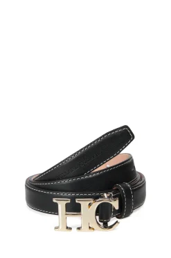 Holland Cooper Belts|Belts-Atelier Ultra Slim Belt Black Contast