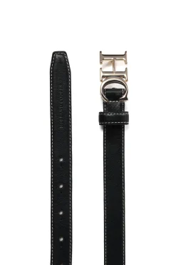 Holland Cooper Belts|Belts-Atelier Ultra Slim Belt Black Contast