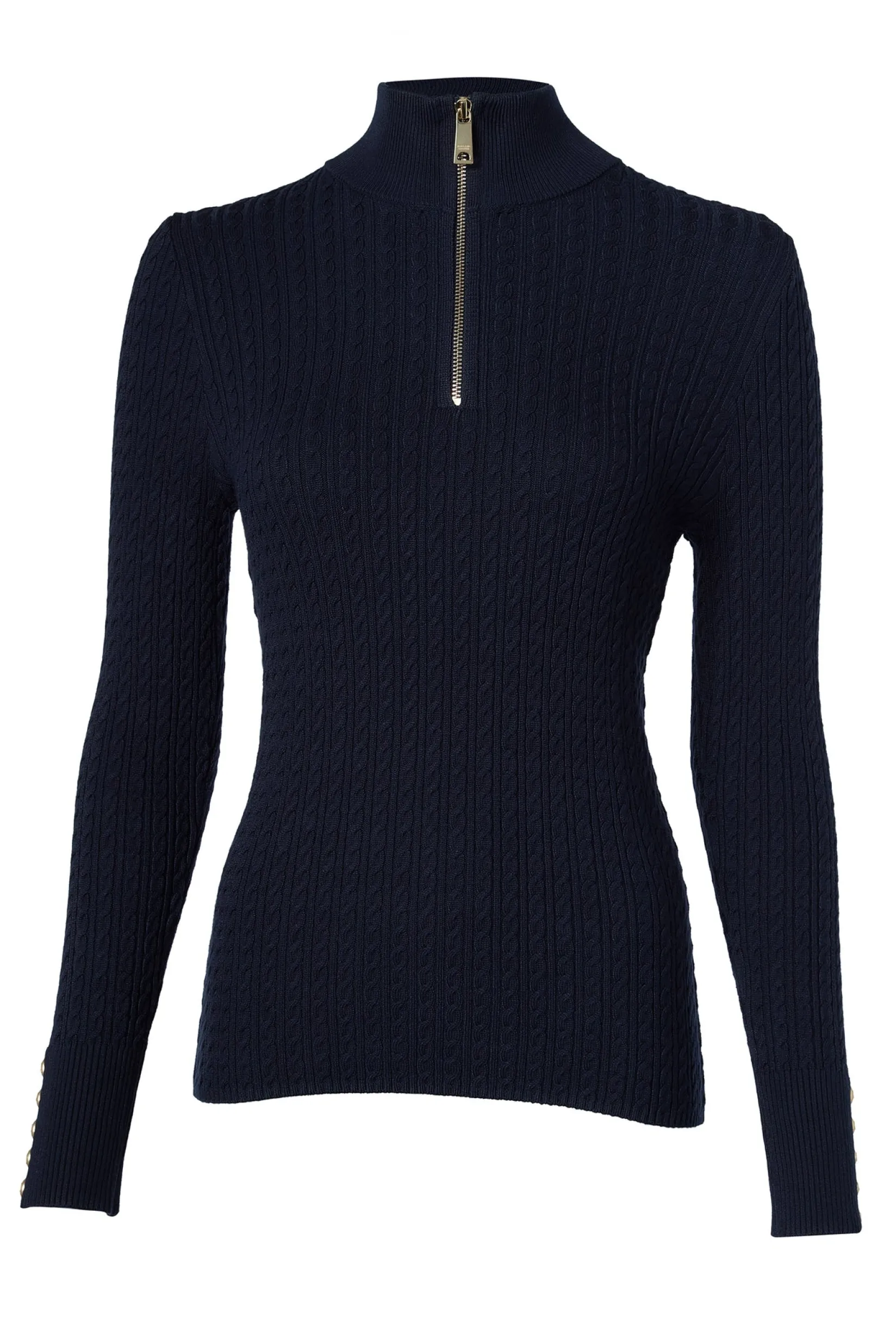 Holland Cooper Knitwear|Shop By Product-Ava Half Zip Knit Ink Navy