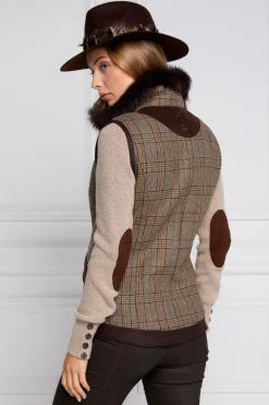 Holland Cooper Gilets|Country Collection-Aviator Gilet Bourbon Tweed