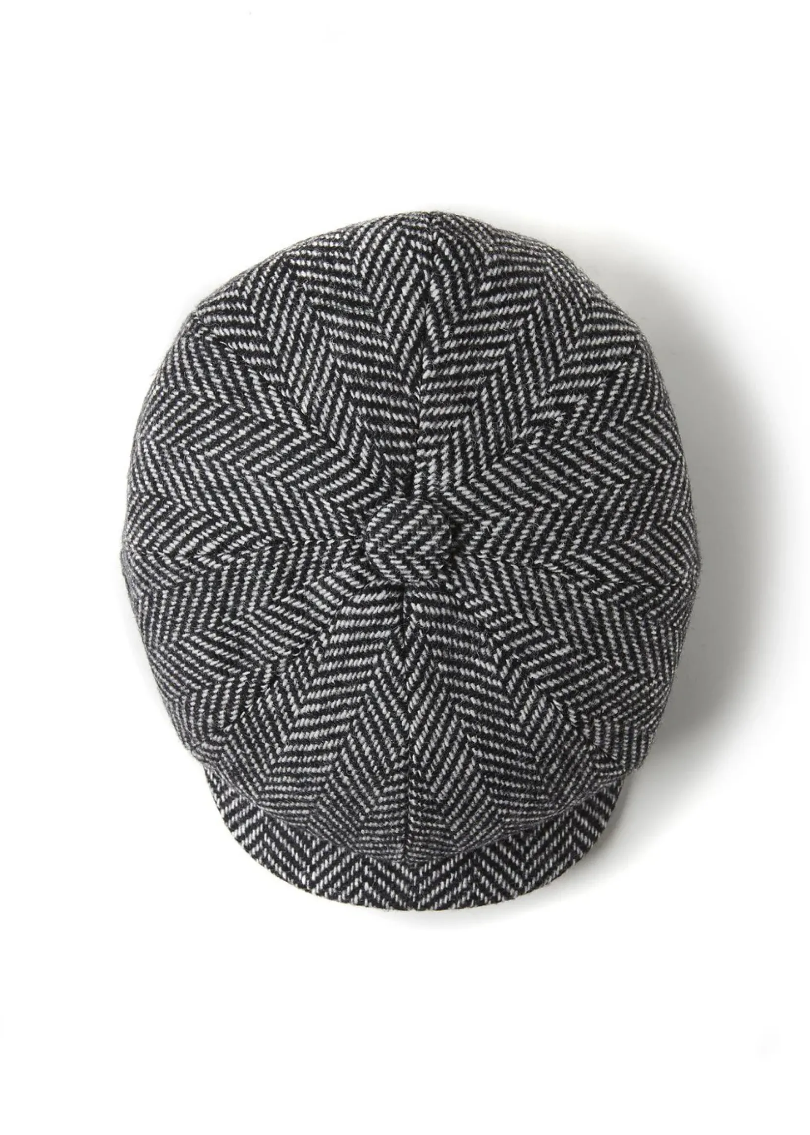 Holland Cooper Gifts For Him|Baker Boys-Baker Boy Cap Wide Tooth Black Herringbone