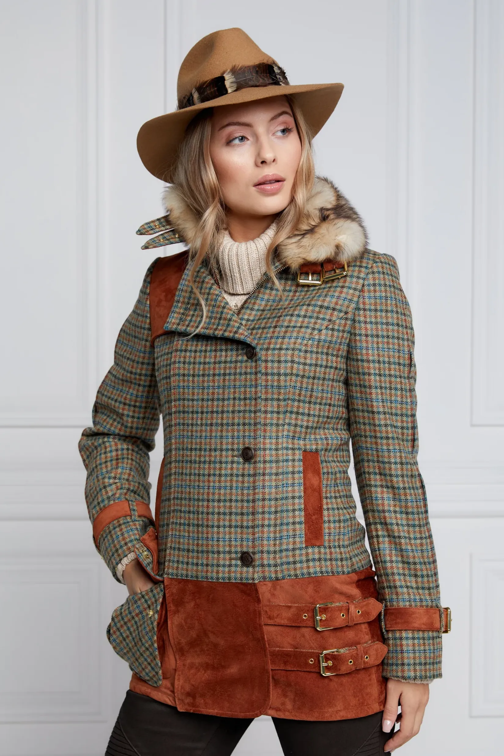 Holland Cooper Jackets|Country Collection-Balmoral Field Jacket Bredon Tweed