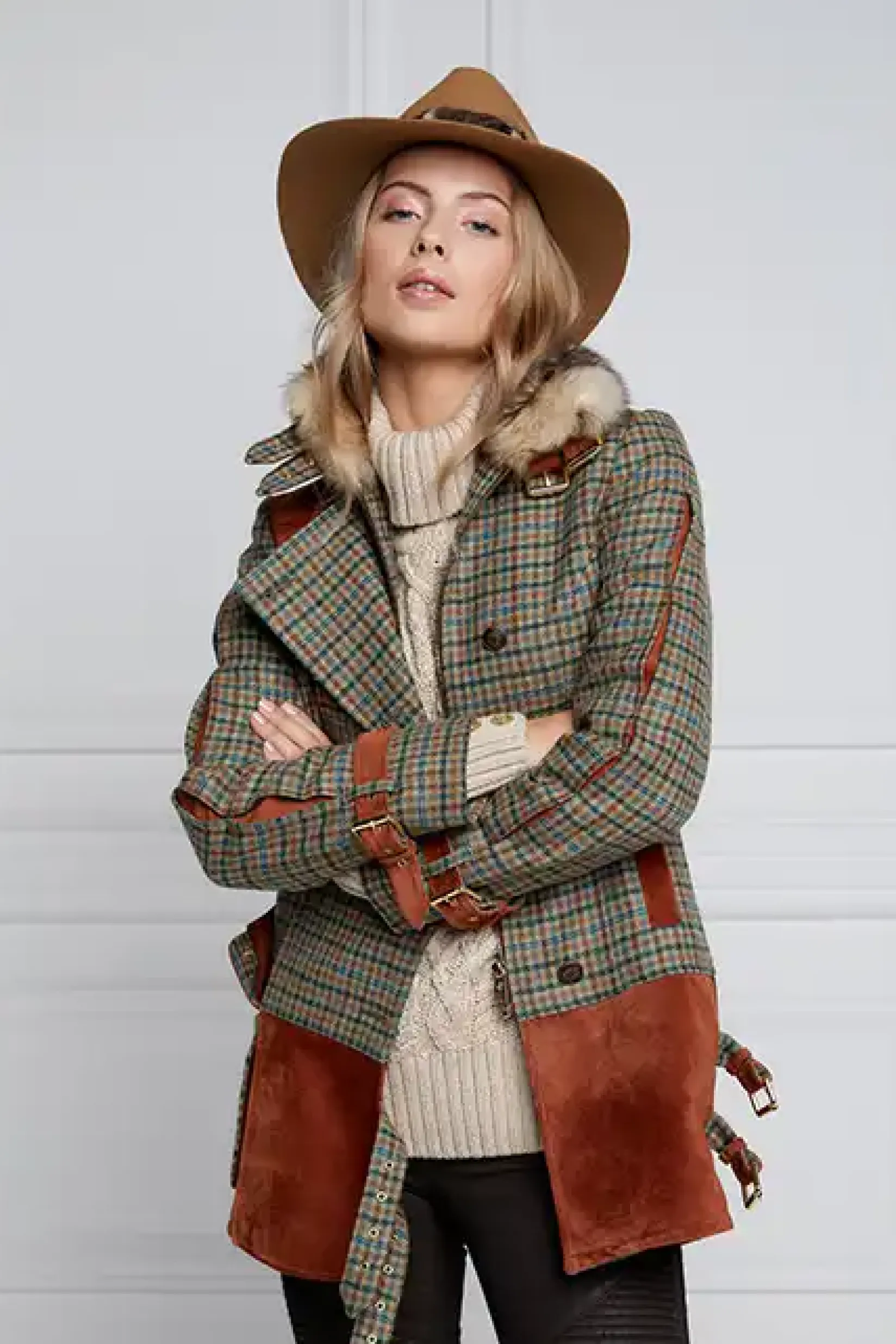 Holland Cooper Jackets|Country Collection-Balmoral Field Jacket Bredon Tweed