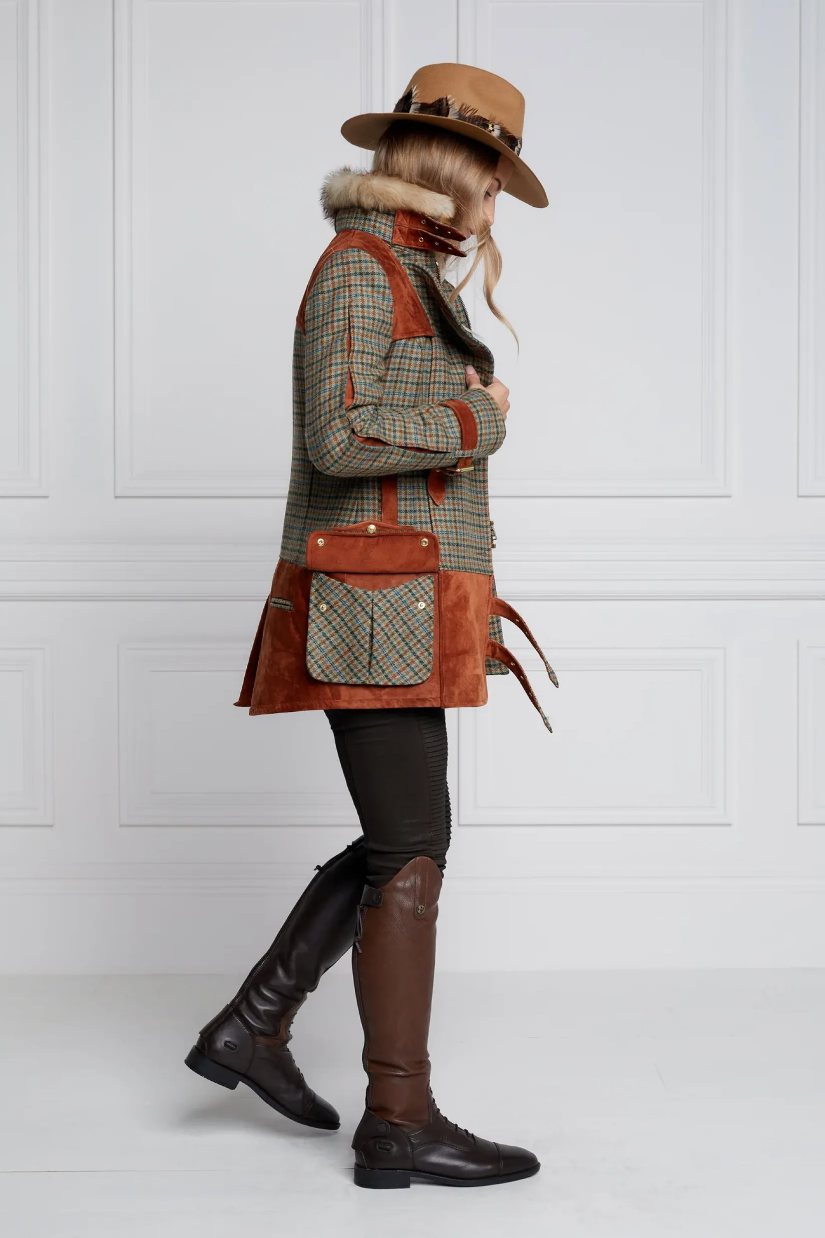 Holland Cooper Jackets|Country Collection-Balmoral Field Jacket Bredon Tweed