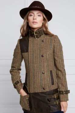 Holland Cooper Jackets-Balmoral Field Jacket Hailes Green Tweed