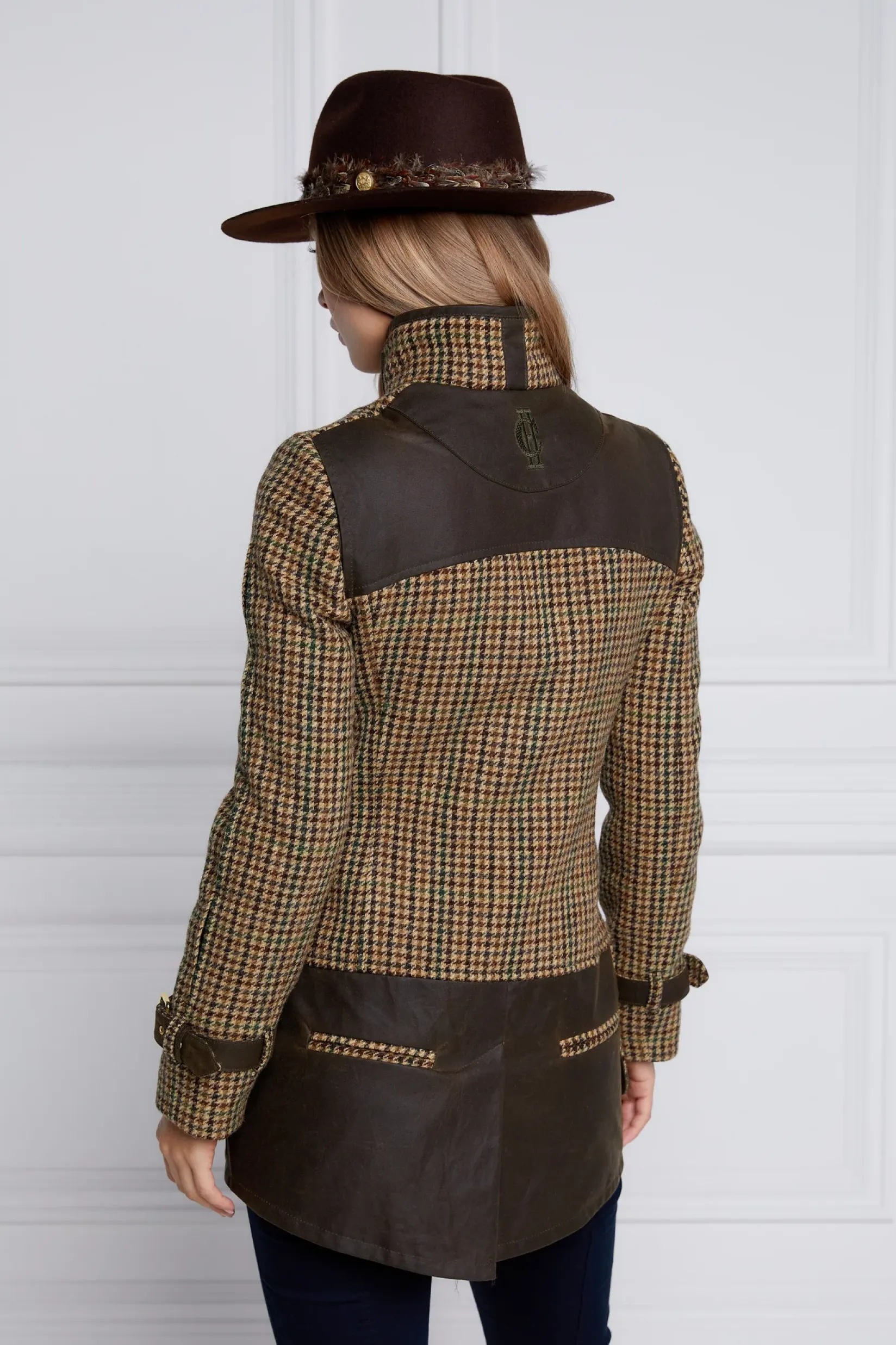 Holland Cooper Jackets-Balmoral Field Jacket Hailes Green Tweed