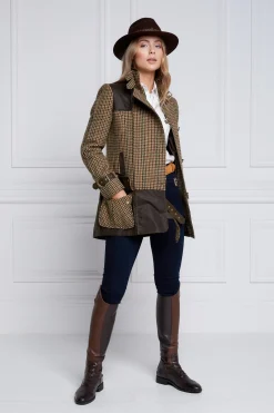 Holland Cooper Jackets-Balmoral Field Jacket Hailes Green Tweed