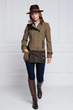 Holland Cooper Jackets-Balmoral Field Jacket Hailes Green Tweed