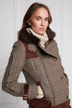 Holland Cooper Jackets-Balmoral Field Jacket Bourbon Tweed