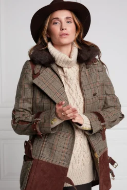 Holland Cooper Jackets-Balmoral Field Jacket Bourbon Tweed