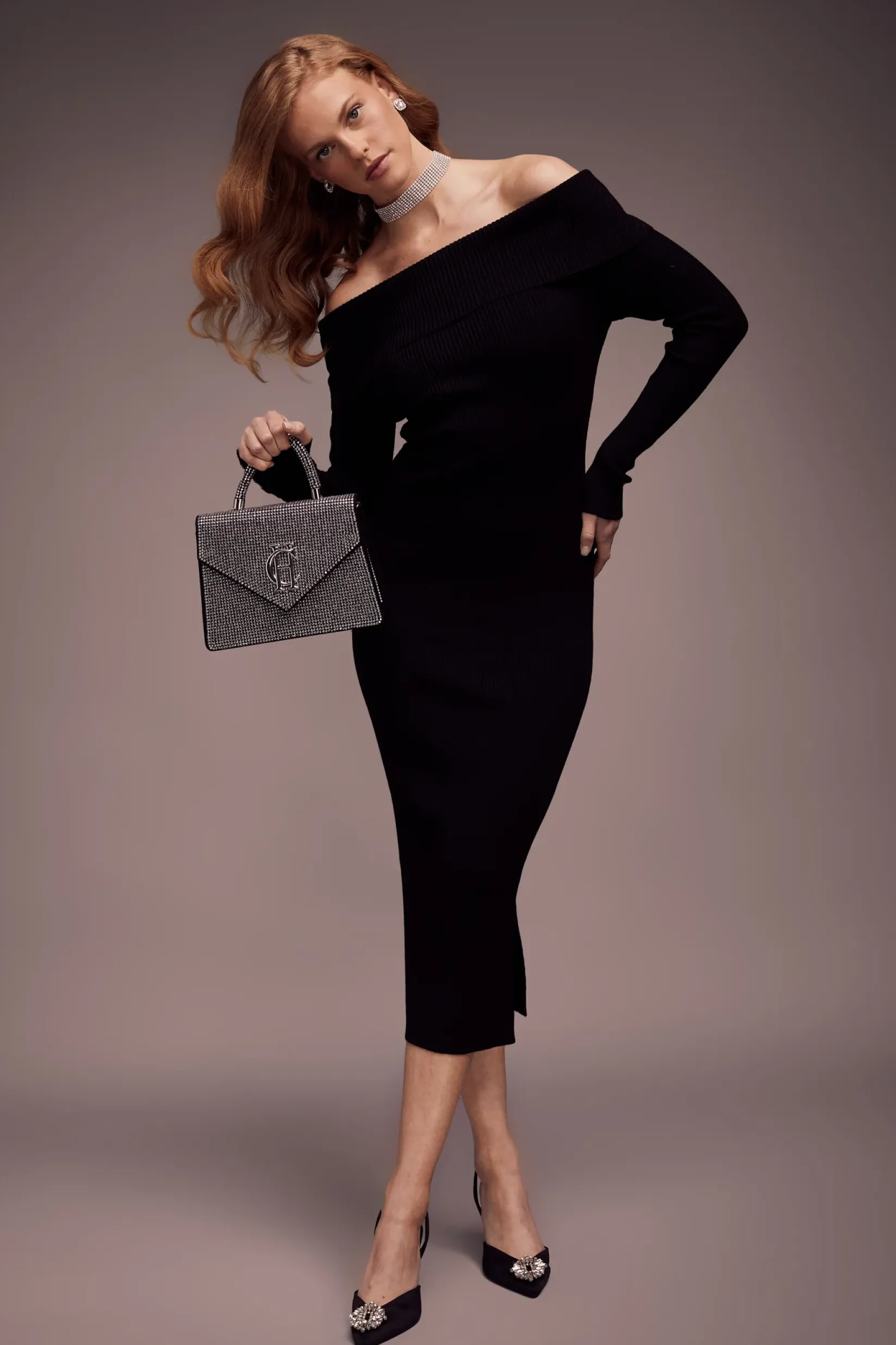 Holland Cooper Gifts For Her|Dresses-Bardot Midi Dress
