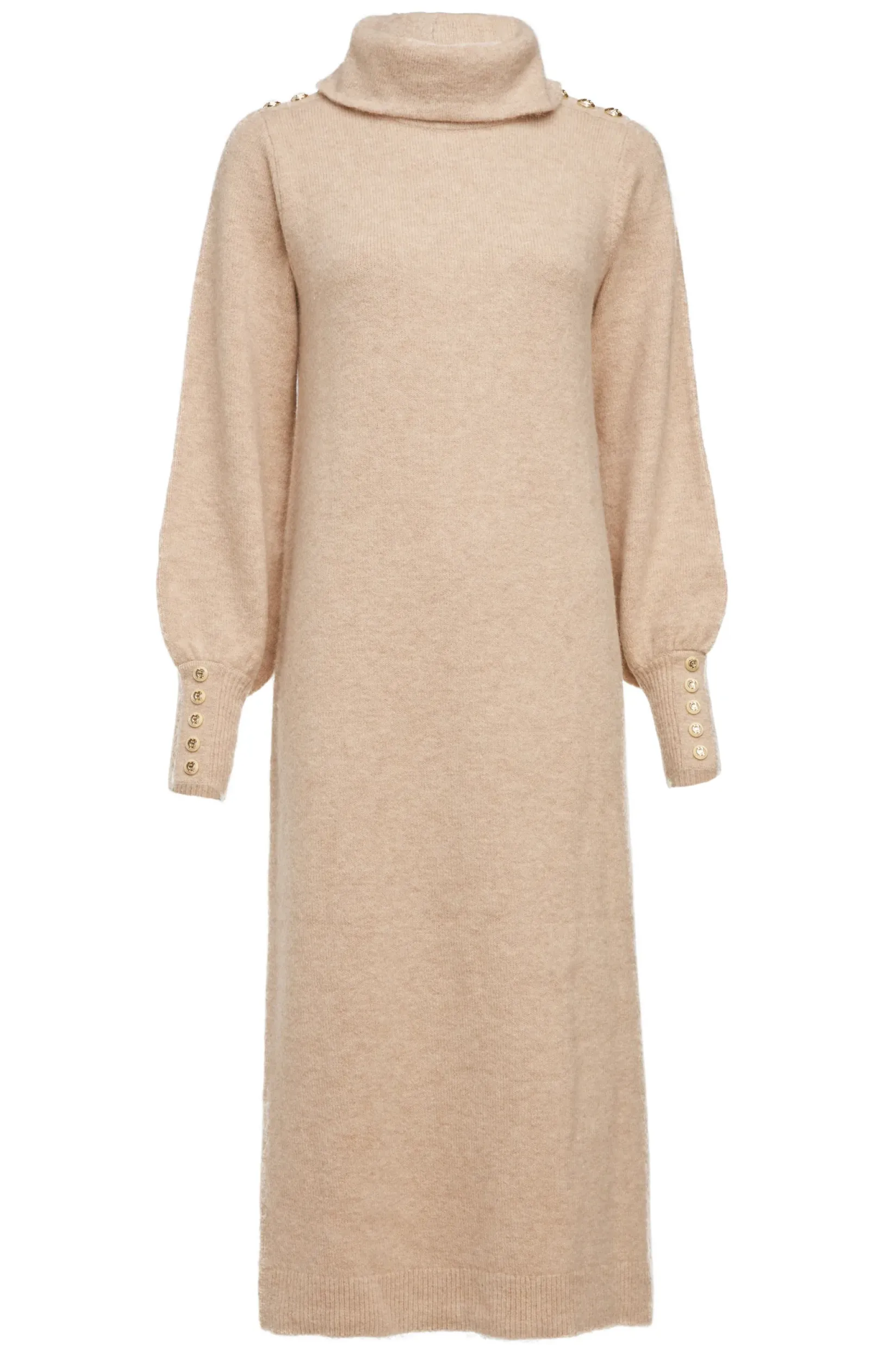 Holland Cooper Gifts For Her|Dresses-Berkeley Roll Neck Dress Camel