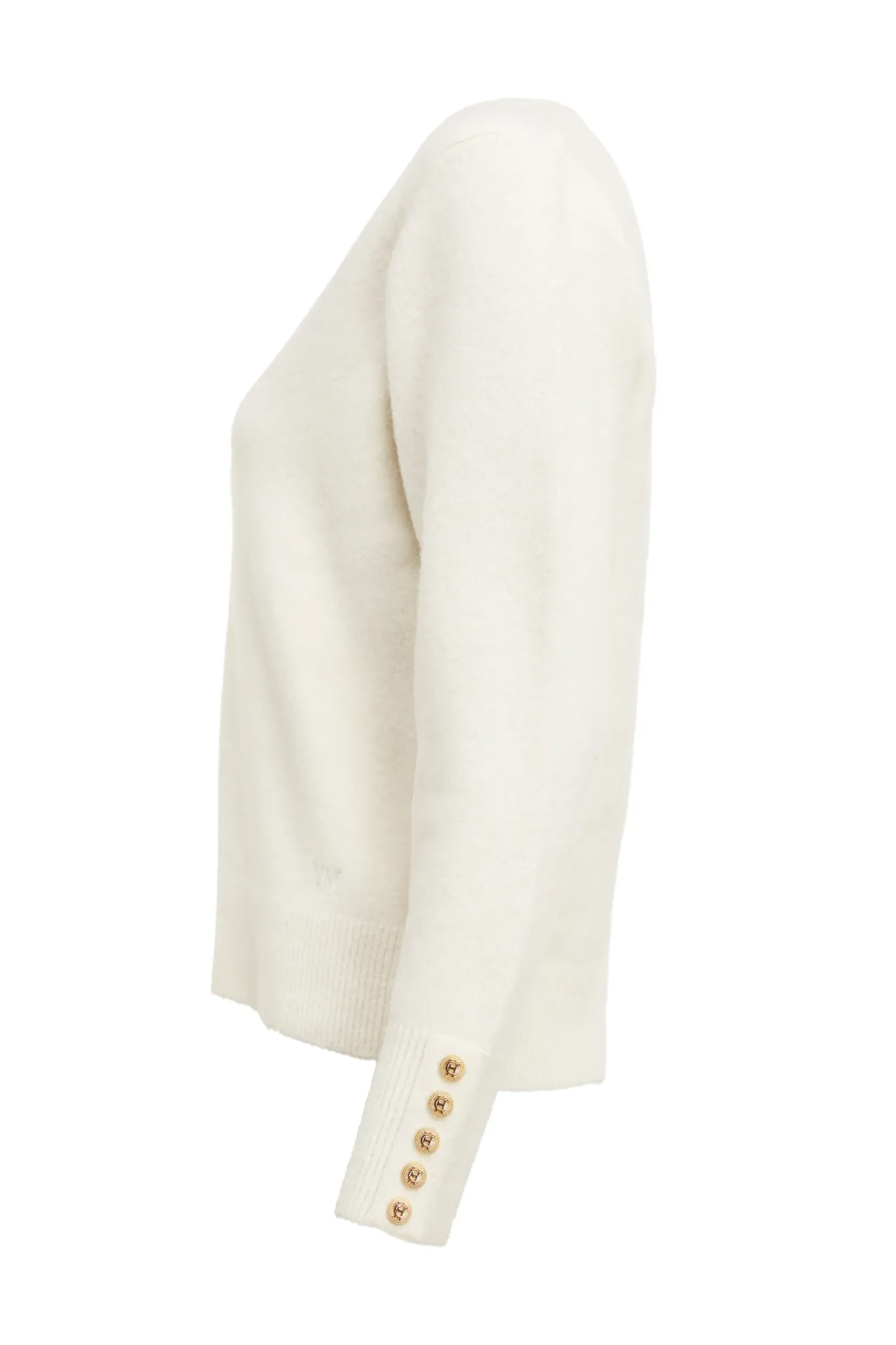 Holland Cooper Knitwear-Berkeley V-Neck Knit Natural