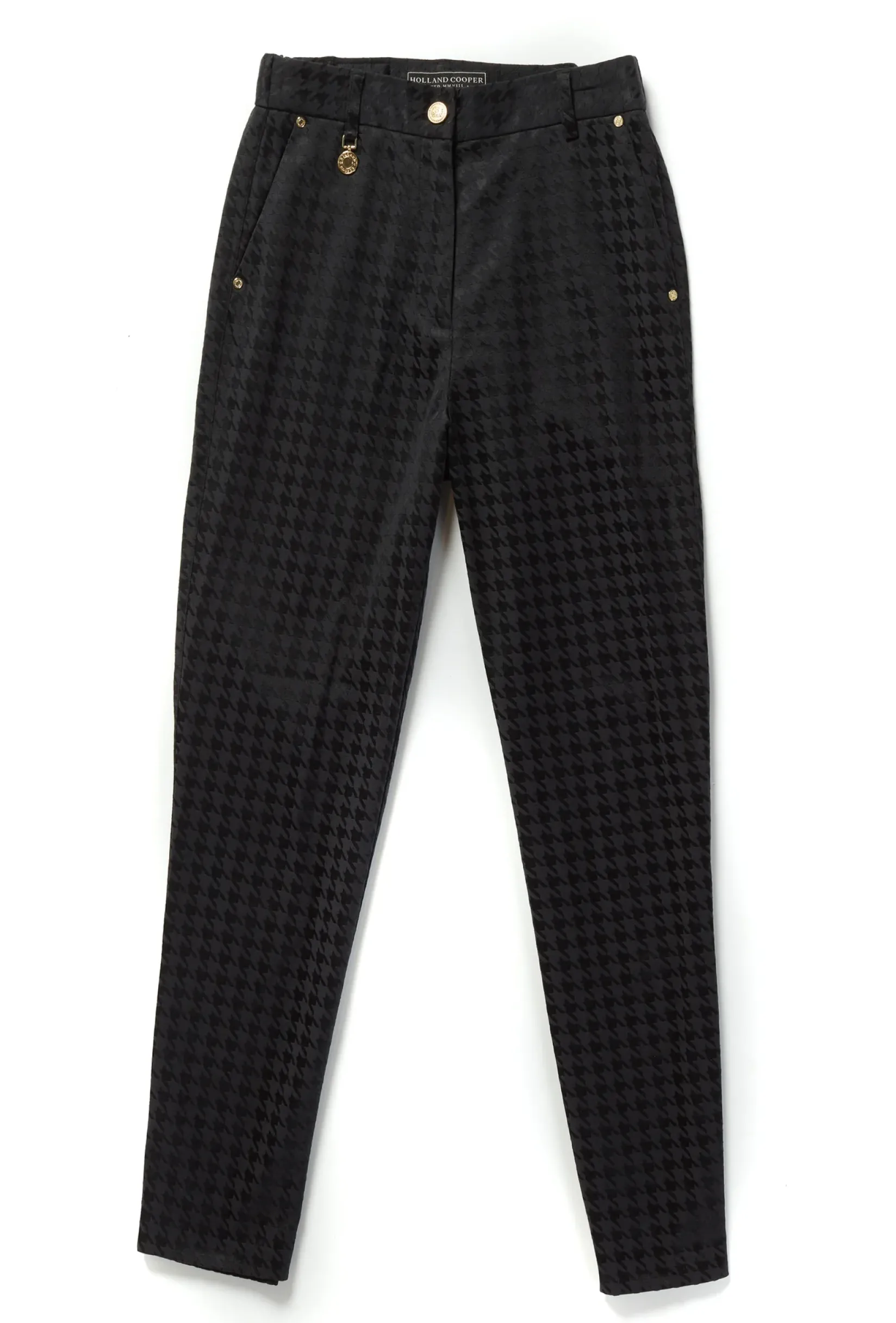 Holland Cooper Trousers|Workwear Wardrobe-Bexley Tailored Trouser Houndstooth Jacquard