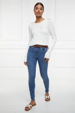 Holland Cooper Knitwear|Wardrobe Staples-Bibury Crew Neck Knit Natural