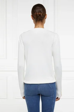Holland Cooper Knitwear|Wardrobe Staples-Bibury Crew Neck Knit Natural