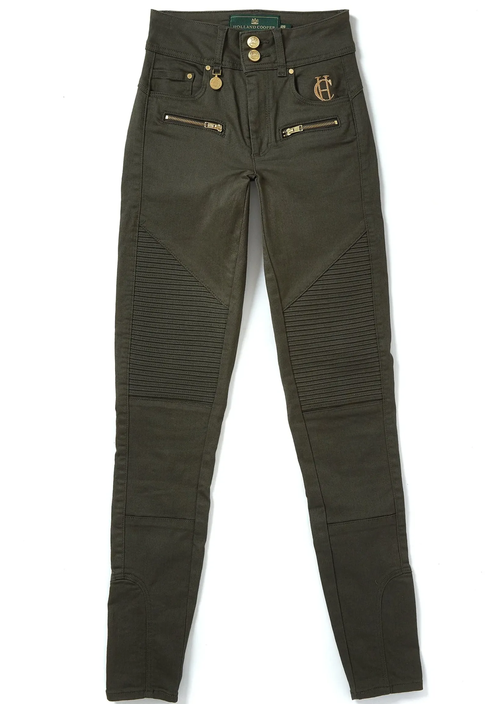 Holland Cooper Jeans-Biker Jean Hunter Green