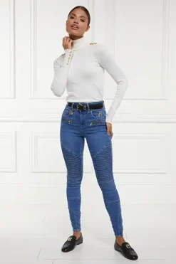 Holland Cooper Jeans|Wardrobe Staples-Biker Jean Denim
