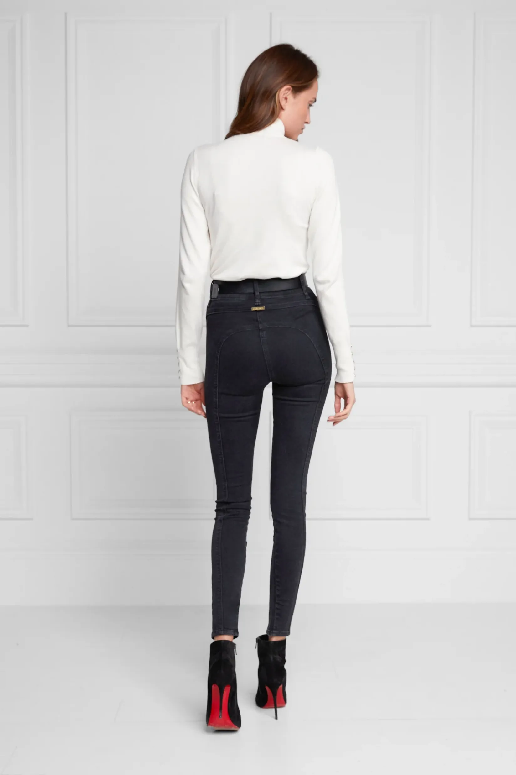 Holland Cooper Jeans-Biker Jean Washed Black