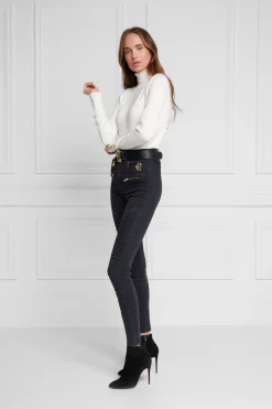 Holland Cooper Jeans-Biker Jean Washed Black