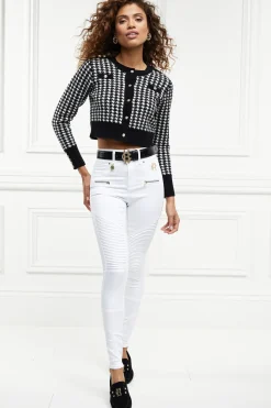 Holland Cooper Jeans|Back In Stock-Biker Jean Optic White