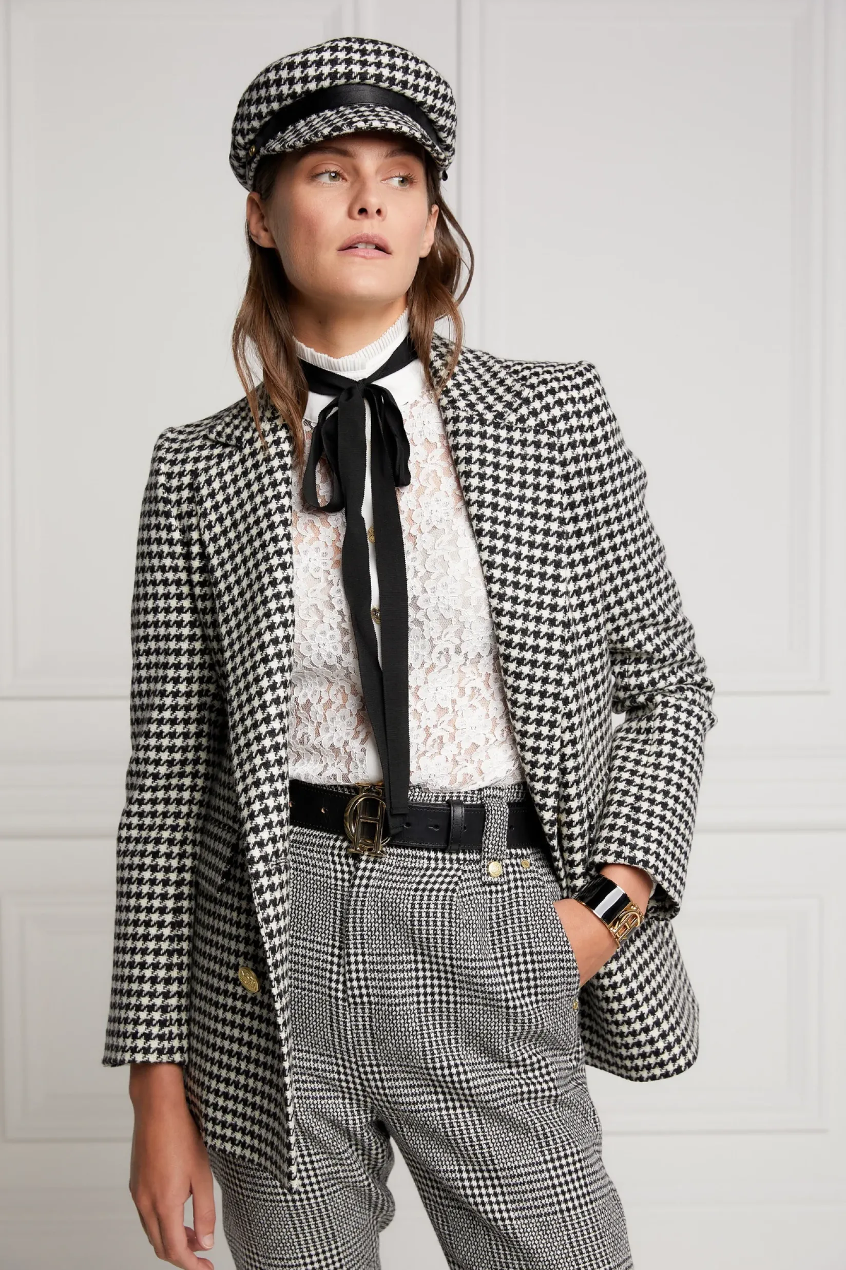 Holland Cooper Hats & Headbands|Hats & Headbands-Bretton Hat Houndstooth