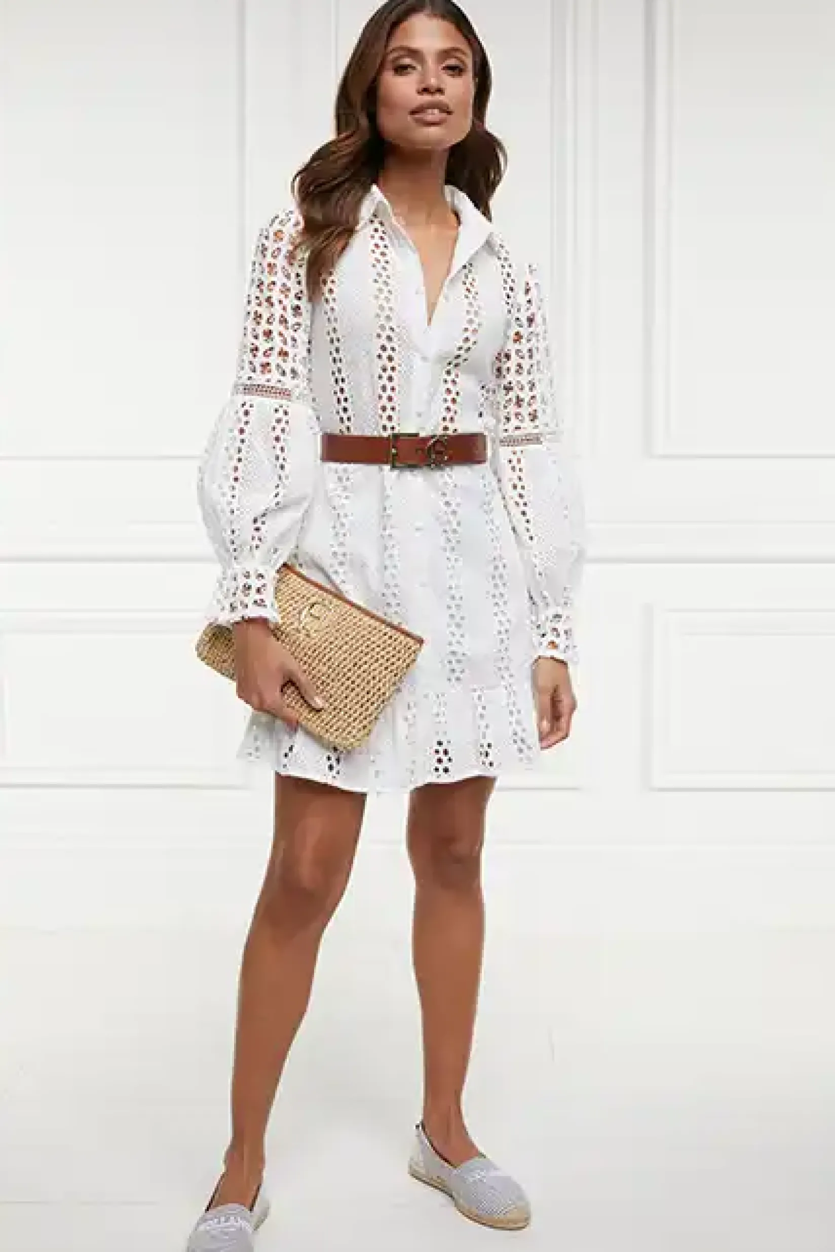 Holland Cooper Dresses-Broderie Lace Dress