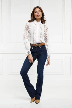 Holland Cooper Gifts For Her|Shirts & Blouses-Broderie Lace Shirt
