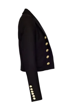 Holland Cooper Blazers|The Date Night Edit-Brompton Jacket Black Barathea