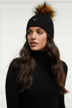 Holland Cooper Headwear|Accessories-Burghley Bobble Hat Black