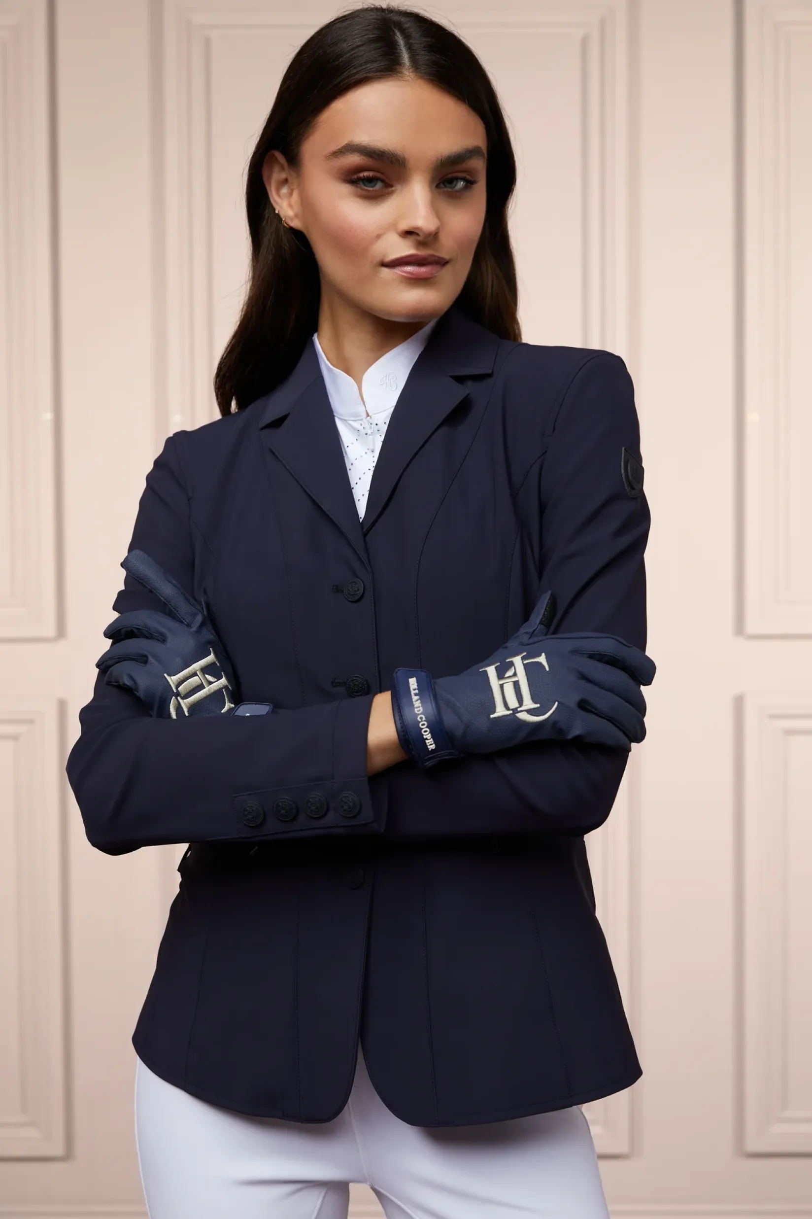 Holland Cooper Accessories|Shop By Product-Burghley Riding Gloves Ink Navy
