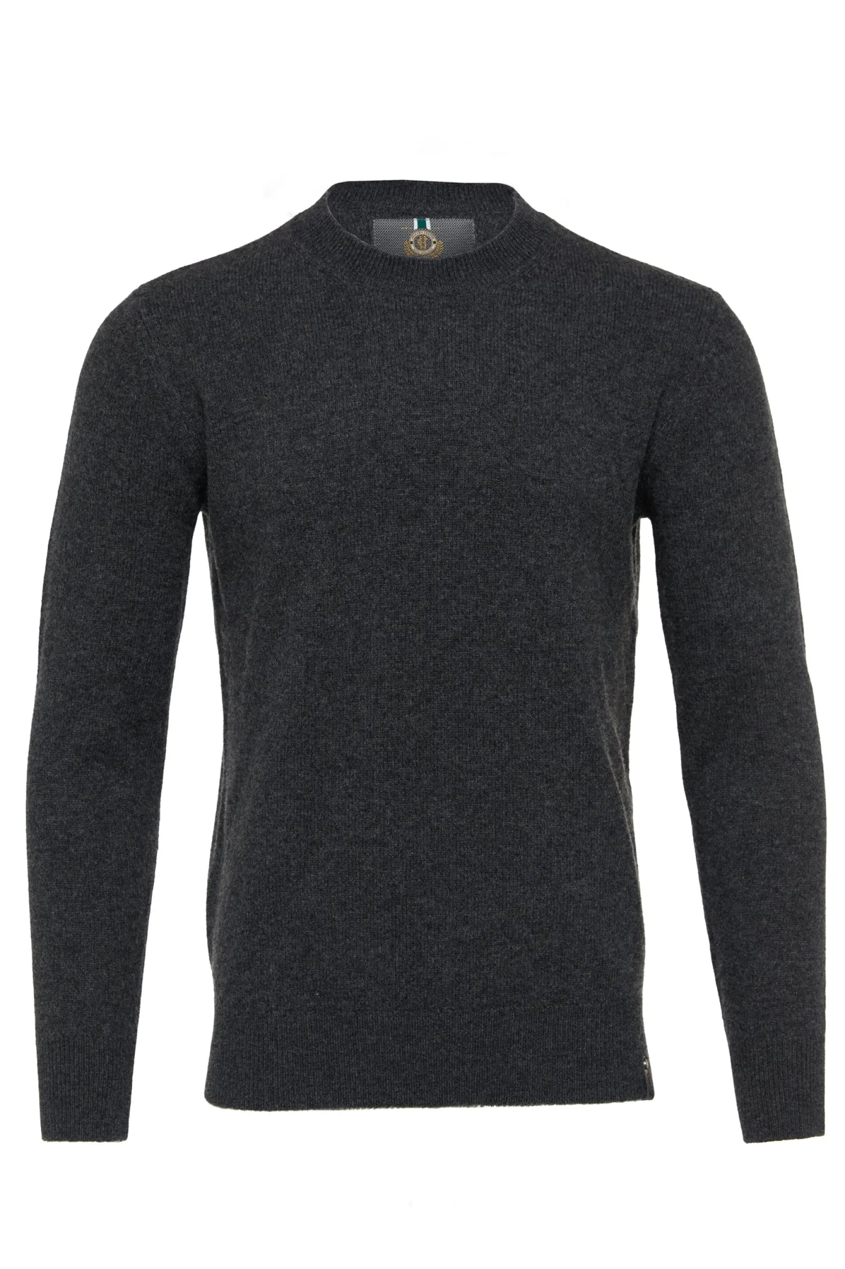 Holland Cooper Gifts For Him|Knitwear-Byron Crew Neck Knit Charcoal