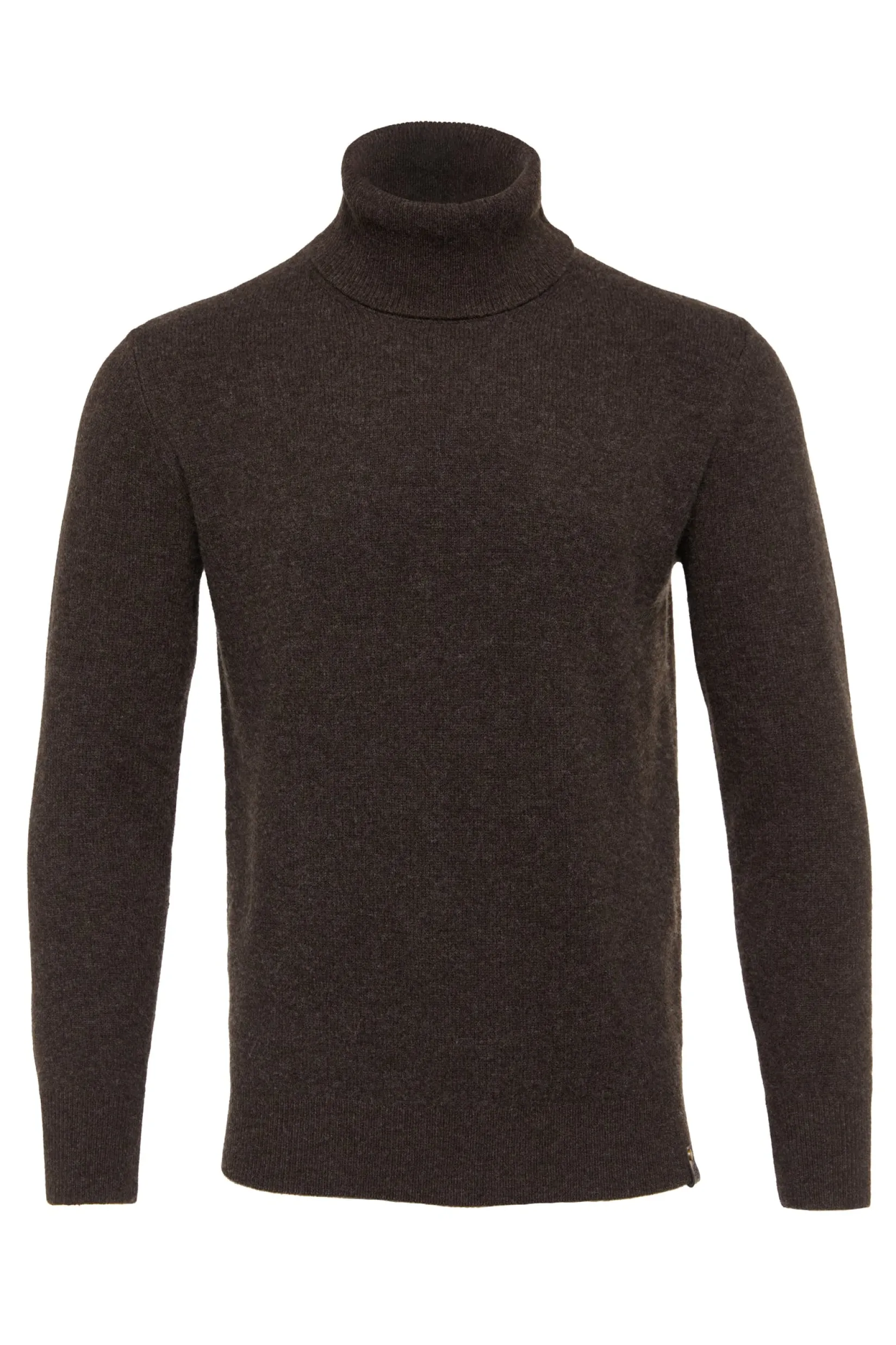 Holland Cooper Gifts For Him|Knitwear-Byron Roll Neck Knit Chocolate