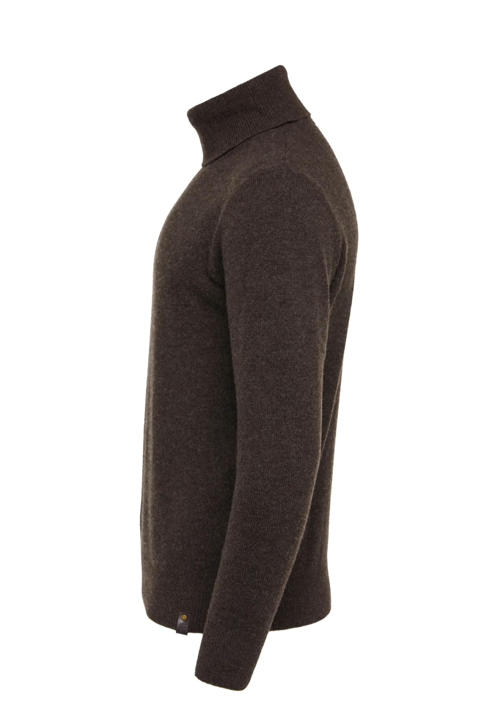 Holland Cooper Gifts For Him|Knitwear-Byron Roll Neck Knit Chocolate
