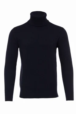 Holland Cooper Shop By Product|Wardrobe Staples-Byron Roll Neck Knit Navy
