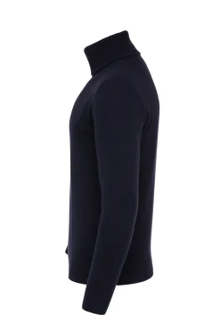 Holland Cooper Shop By Product|Wardrobe Staples-Byron Roll Neck Knit Navy