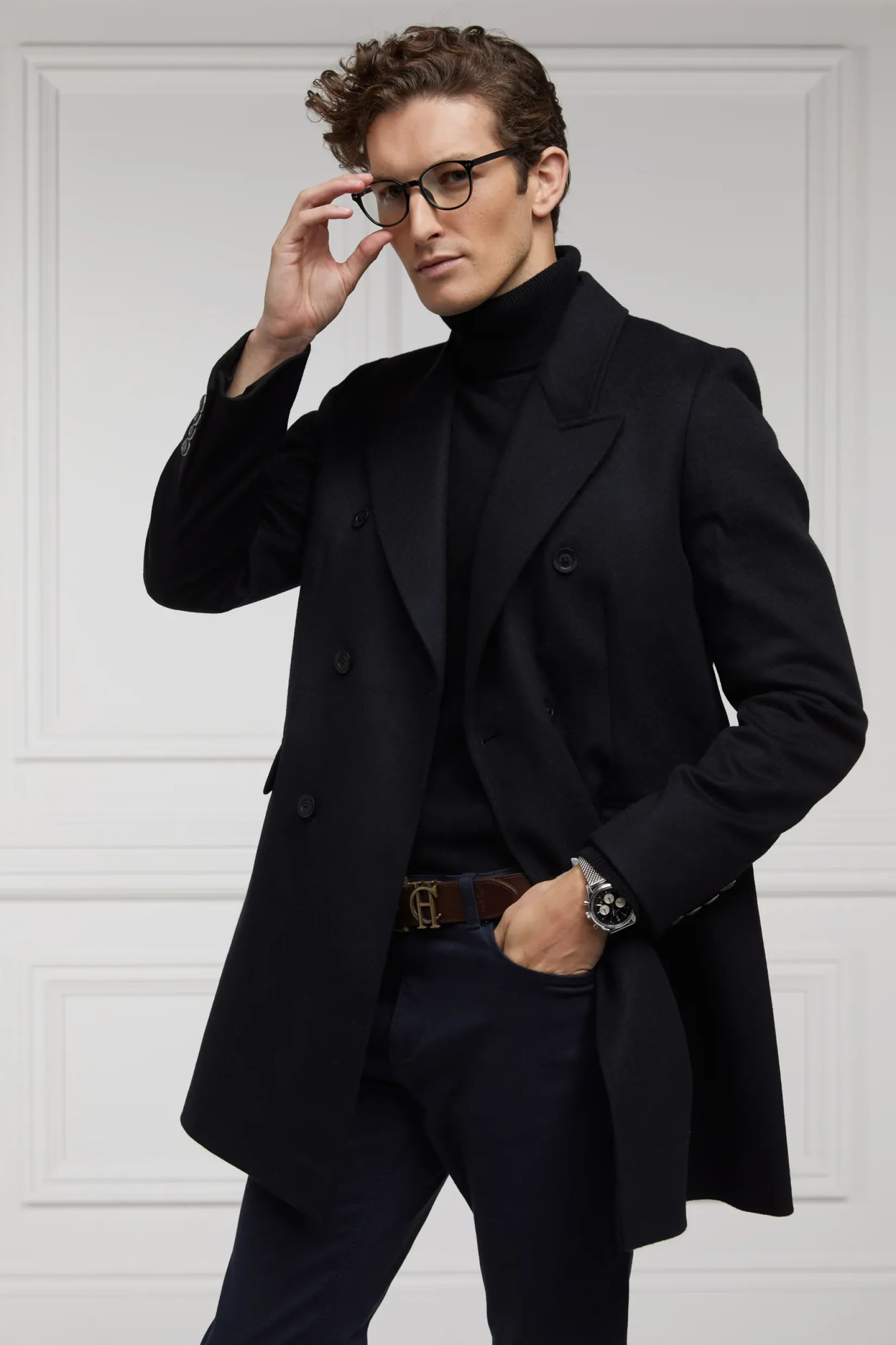 Holland Cooper Knitwear|Shop By Product-Byron Roll Neck Knit Black