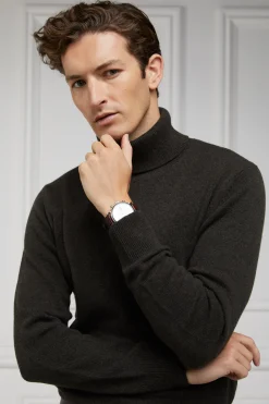 Holland Cooper Knitwear|Shop By Product-Byron Roll Neck Knit Moss