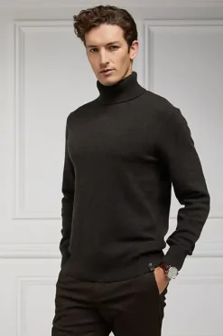 Holland Cooper Knitwear|Shop By Product-Byron Roll Neck Knit Moss