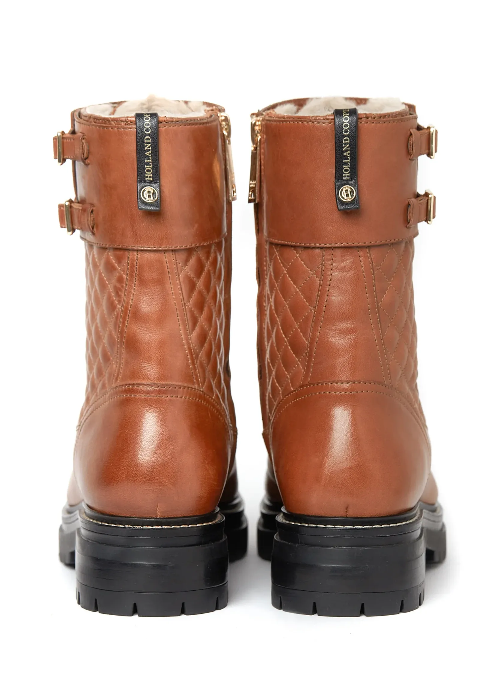 Holland Cooper Boots|Footwear-Camden Biker Boot Tan